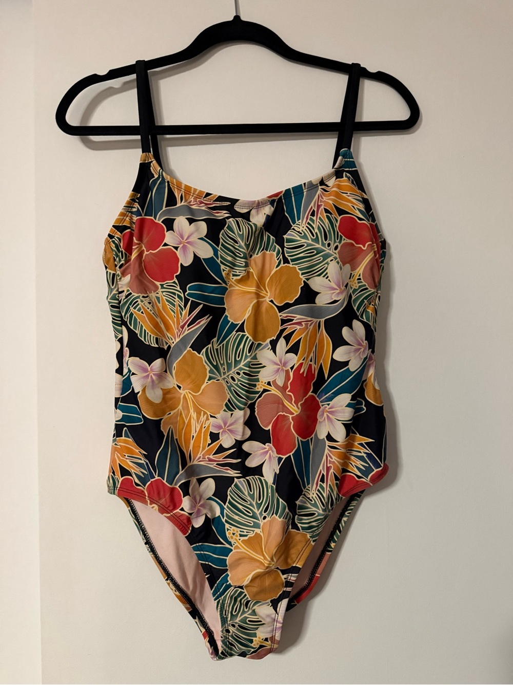 Hurley Floral One-Piece Swimsuit - Black, Yellow, Red, Green